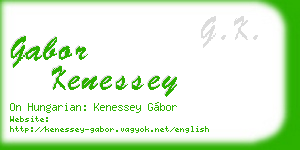 gabor kenessey business card