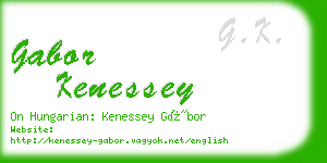 gabor kenessey business card